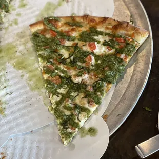 two slices of pizza on a plate