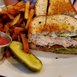 Salmon Avocado Club Sandwich