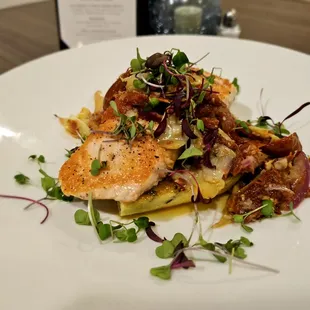 Atlantic Salmon with Artichoke and Roasted Tomato