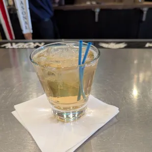 Water downed bourbon and diet soda - 8 dollars