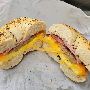 The Meatlover on Everything Bagel