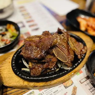 a variety of asian food