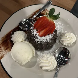 Dessert: lava cake