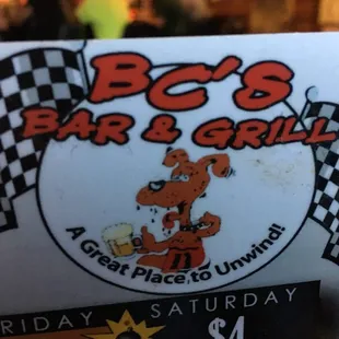 a close up of a sign