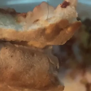 Hair baked into dough