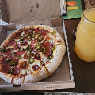 Jalapeño pepperoni with a hazy