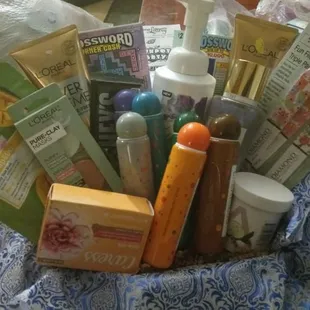 All kinds of lady&apos;s lotions and potions.