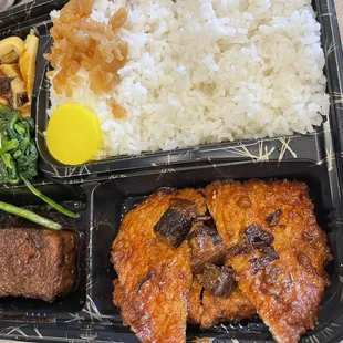 Pork chop bento