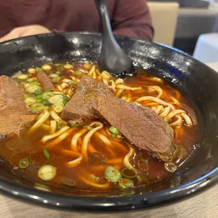 Spicy beef noodle soup