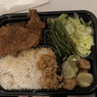 Marinated pork chop bento