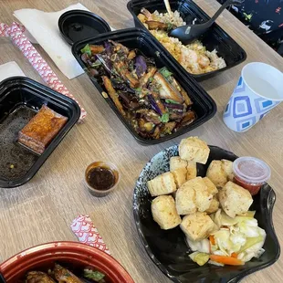 9. Stinky Tofu 12. Stir-Fried Eggplant with Basil 4. Marinated Tofu 13. Fried Shrimp and Egg