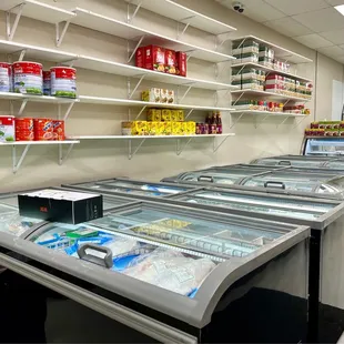 Frozen fish section