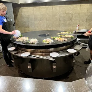 two women preparing food