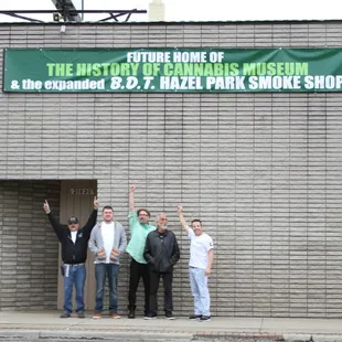 Tommy Chong in front of the future home of the expanded BDT Smoke Shop, right next door to the existing shop.