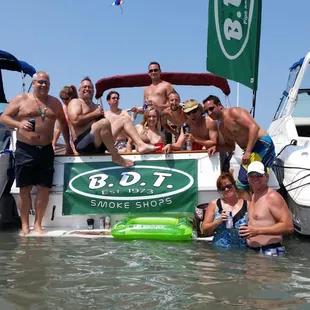 Raft Off 2014 on Lake St. Clair.  Stop by the BDT boat next year for free swag.