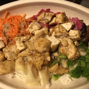 medium honey glazed ginger tofu bowl