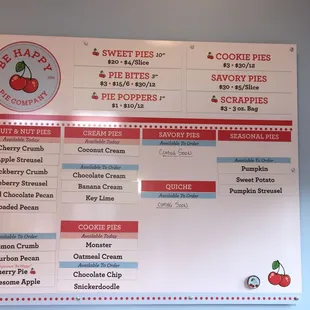 Whole pies, Pie Bites, Pie Poppers, cookie Pies and Scrappies..