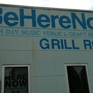 a sign on the side of a building
