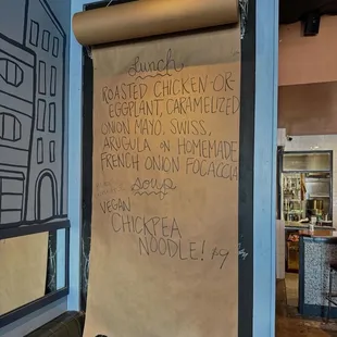 Menu items changes weekly