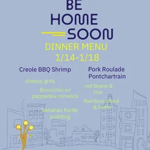 Menu and featured chefs changes weekly