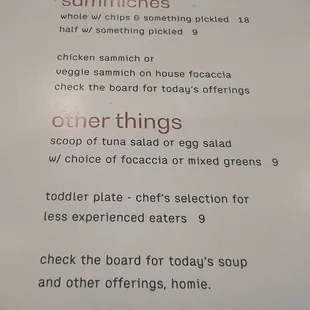 You can order sandwiches by the half or whole. When I couldn't decide between the veggie and the schnitzel, I decided to order half of both!
