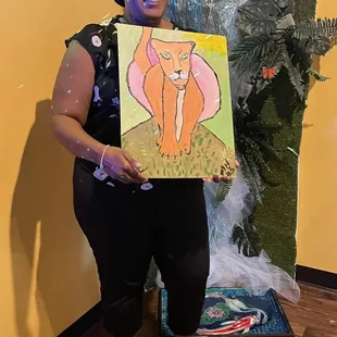 A lioness and her beautiful creation. #WildSide23