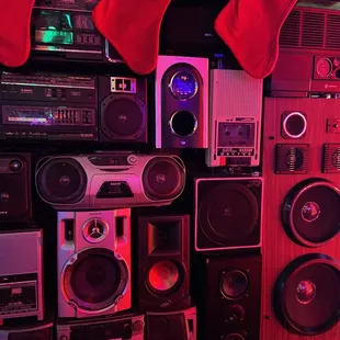 a bunch of old radio equipment