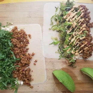 Meaty burrito!
MEAT FREE!