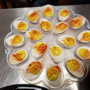 Vegan deviled eggs!