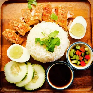 Crispy Pork Belly and Rice
