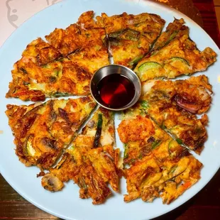 Seafood pancakes
