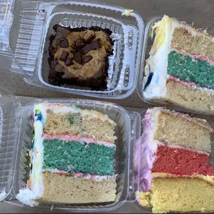 Floating brownie, 2 pastel, and 3 flavor