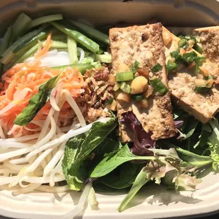 tofu rice noodle plate. great lunch for the warm weather