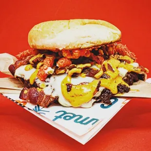 a bacon and egg sandwich