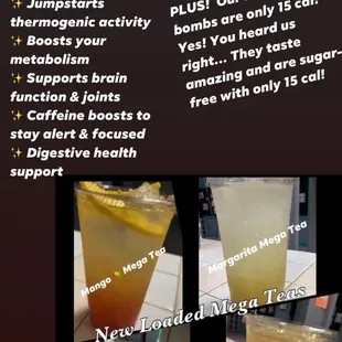 Delicious Teas and refreshers with over 20 flavors
