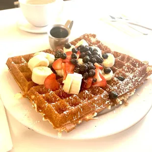 Berry waffle was good