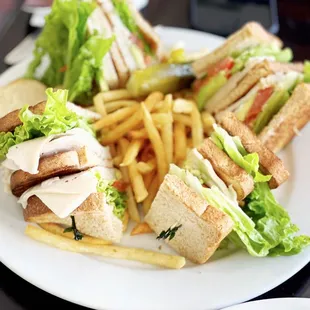 Turkey club sandwich