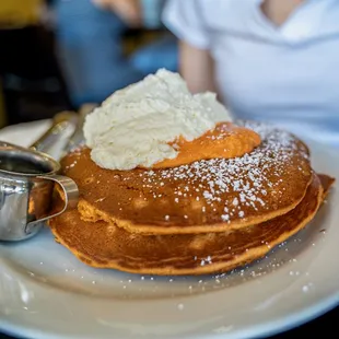 a stack of pancakes on a plate