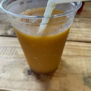 Frozen mango seltzer