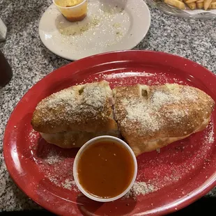 Club Calzone- chicken, bacon, and ham