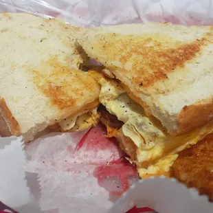 Sourdough breakfast sandwich