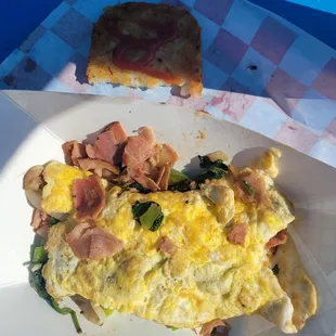 I ordered a western omlette with hasbrown instead of toast/bagel.