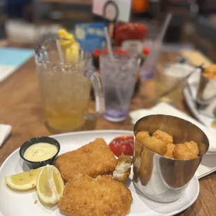 Fish and chips but instead of fries I upgraded for tater tot's