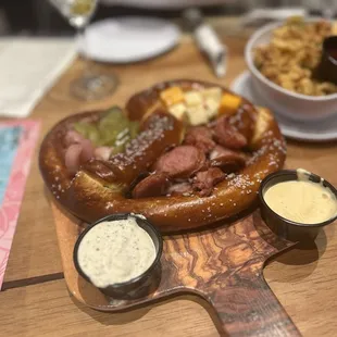Pretzel grazing board