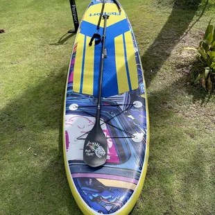 Inflatable SUP Just as good as a non inflatable.Easy to inflate and deflate  Everything fits in backpack.