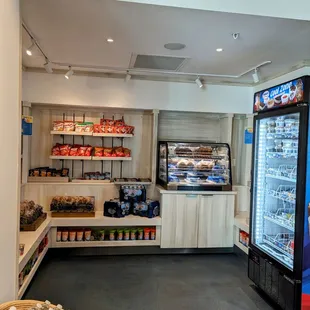 Area with snacks and grab and go section