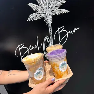 two cups of iced coffee