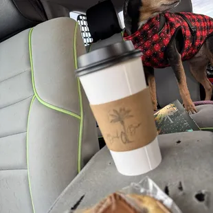 Biscotti cookie and coffee