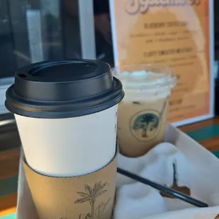 Hot chai and iced shark bite