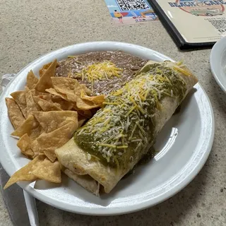 Smothered Green Burrito